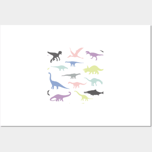 Colorful dinosaurus Posters and Art